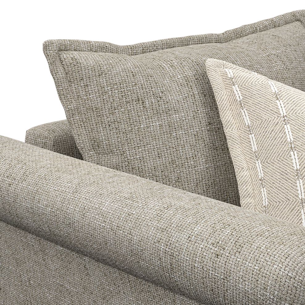 Milldale Armchair in Milo Mink Fabric with Linen Scatters 6