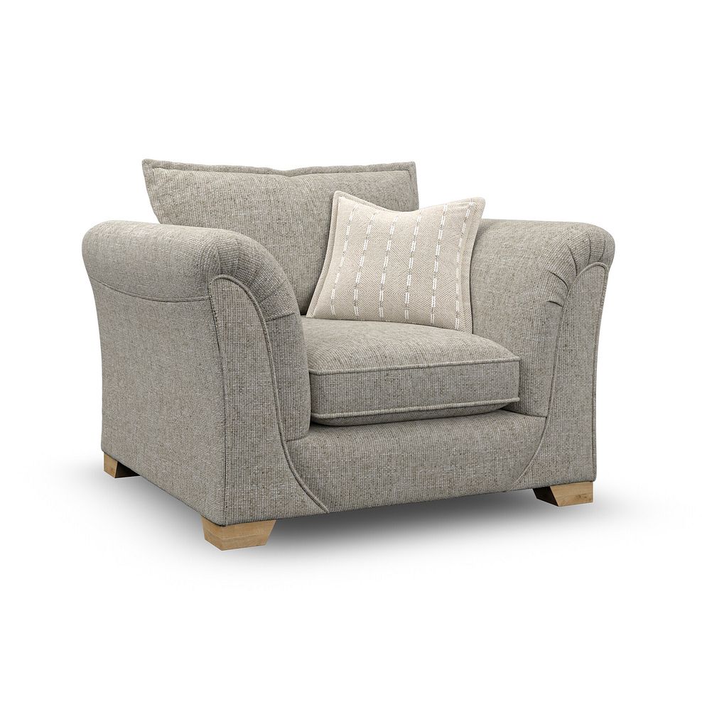 Milldale Armchair in Milo Mink Fabric with Linen Scatters 3