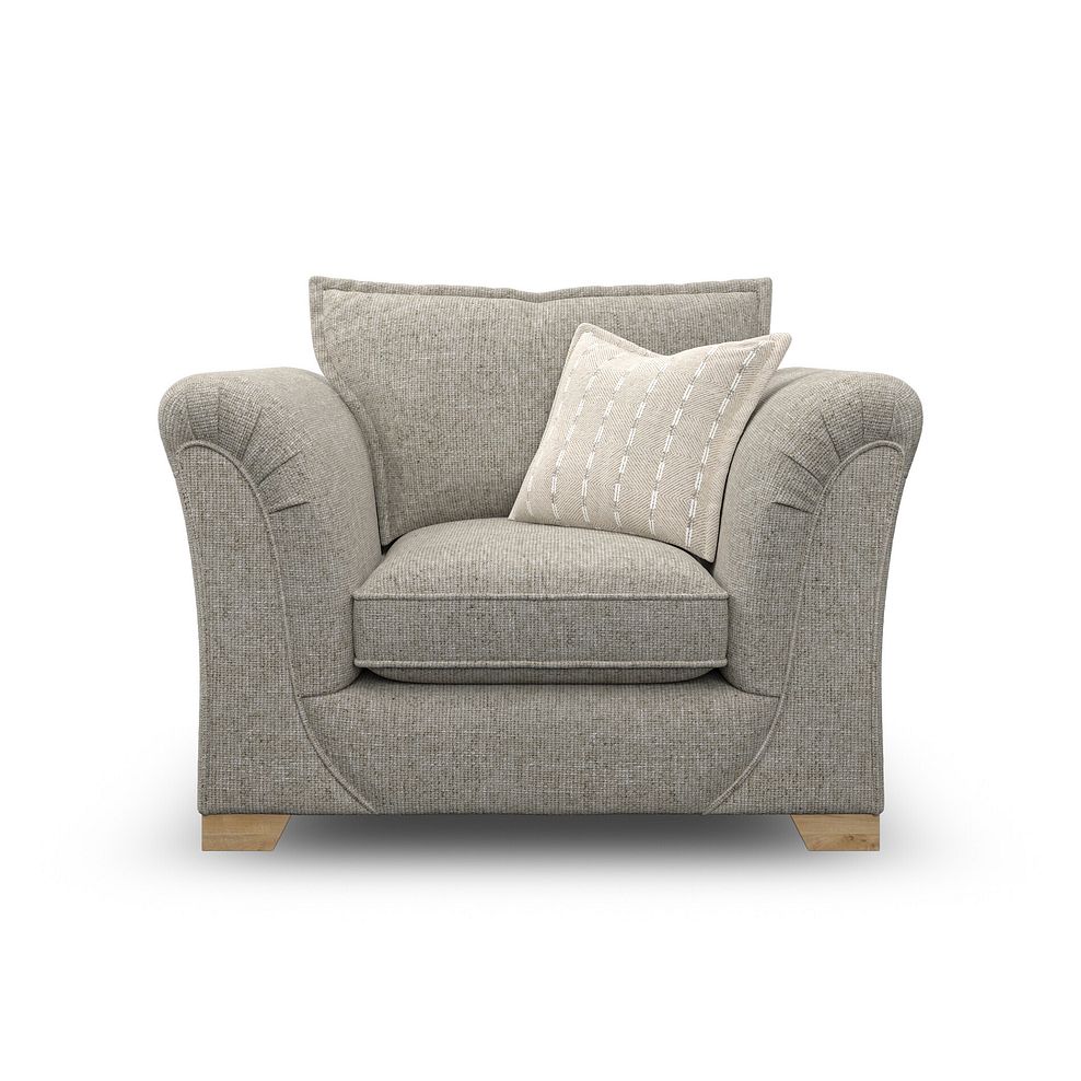 Milldale Armchair in Milo Mink Fabric with Linen Scatters 4