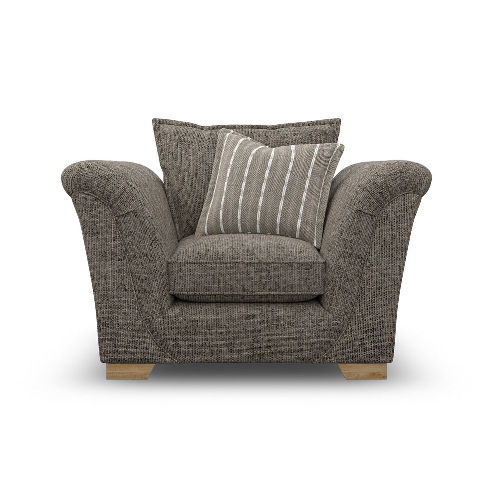 Milldale Armchair in Milo Mocha Fabric with Earth Scatters 2