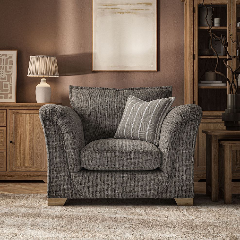 Milldale Armchair in Milo Mocha Fabric with Earth Scatters 2