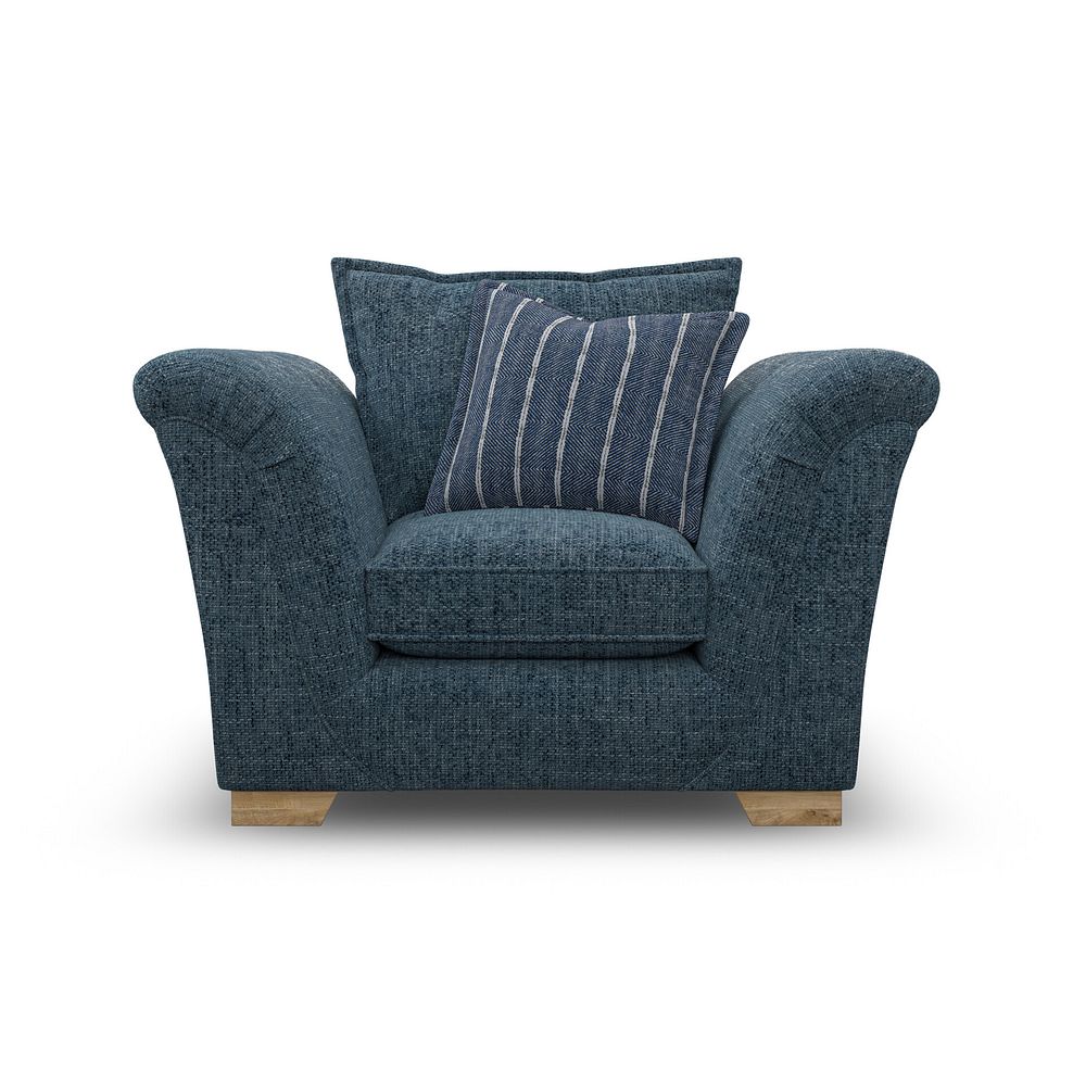 Milldale Armchair in  Milo Navy Fabric with Navy Scatters 2