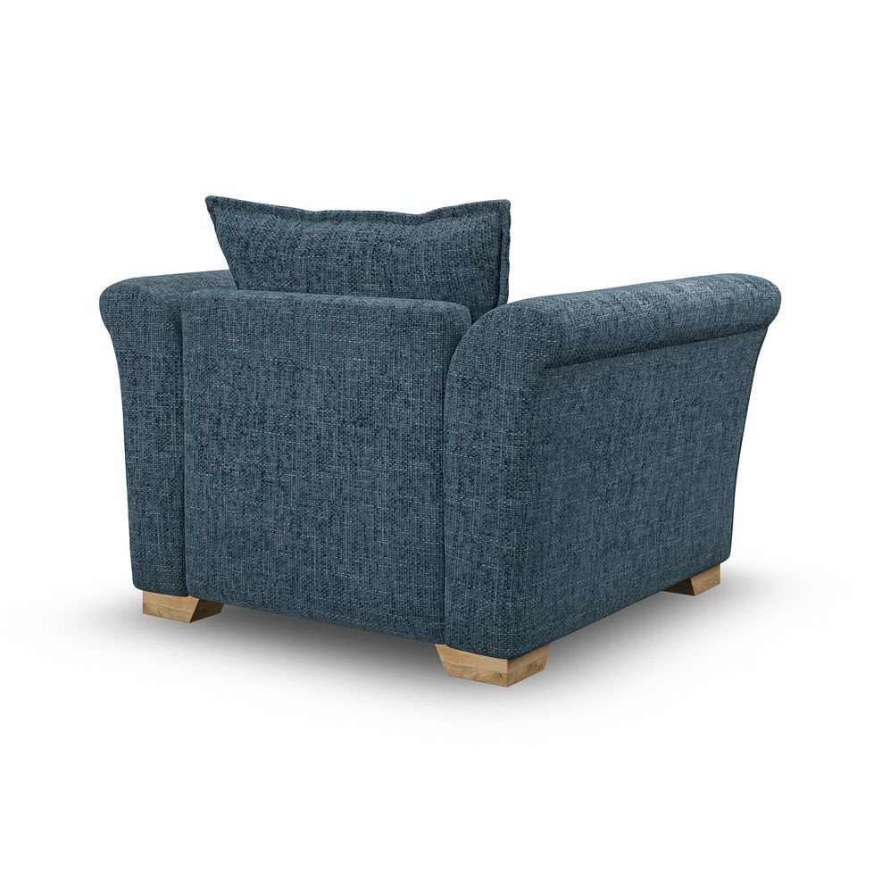 Milldale Armchair in  Milo Navy Fabric with Navy Scatters 3