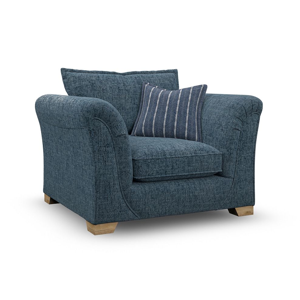 Milldale Armchair in  Milo Navy Fabric with Navy Scatters 3
