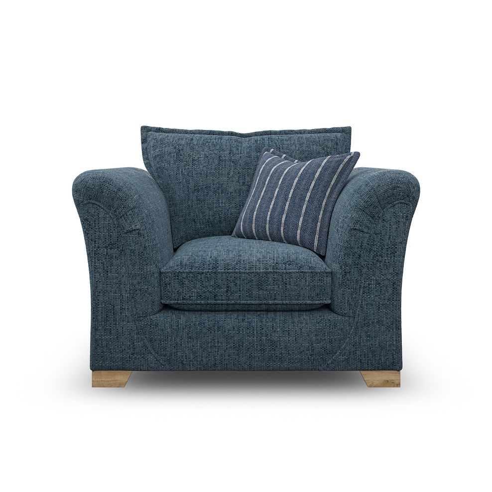 Milldale Armchair in  Milo Navy Fabric with Navy Scatters 4