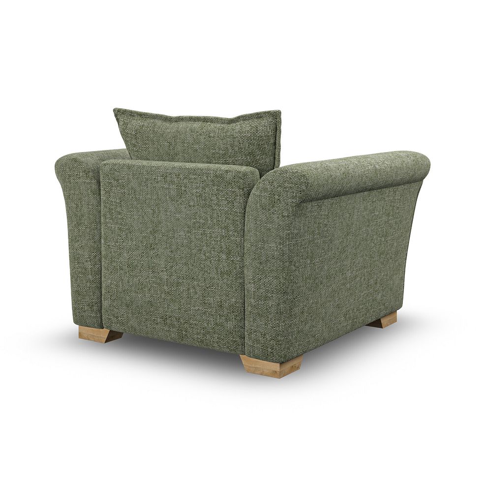Milldale Armchair in Milo Olive Fabric with Earth Scatters 3