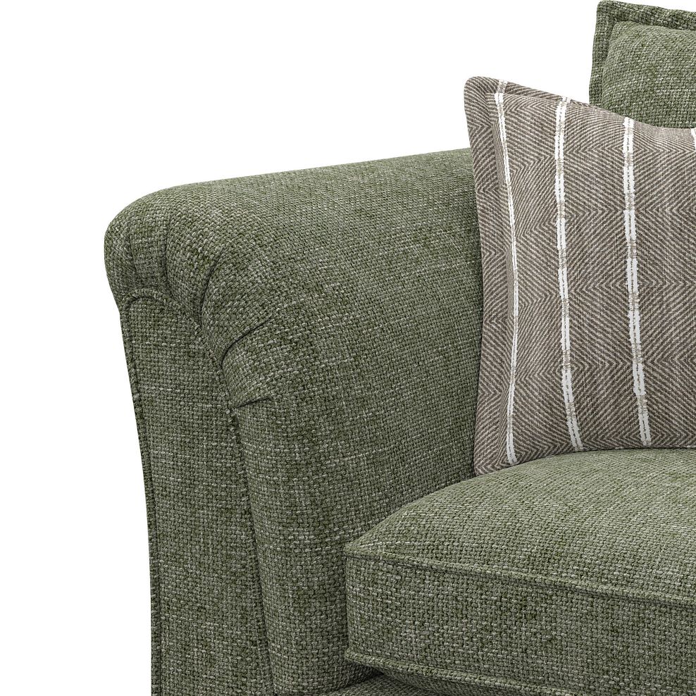 Milldale Armchair in Milo Olive Fabric with Earth Scatters 10