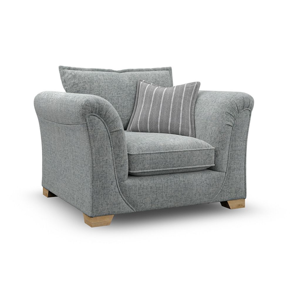 Milldale Armchair in Milo Pewter Fabric with Grey Scatters 3