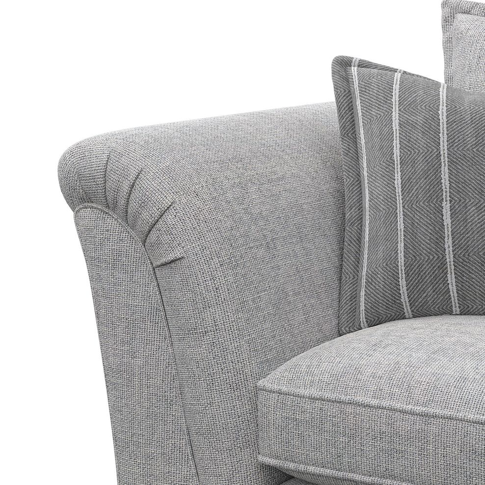 Milldale Armchair in  Milo Silver Fabric with Grey Scatters 8