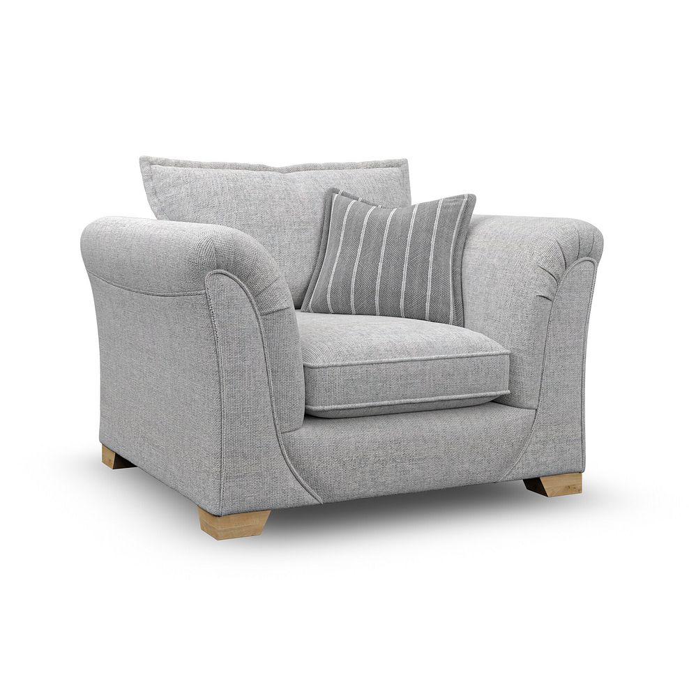Milldale Armchair in  Milo Silver Fabric with Grey Scatters 3