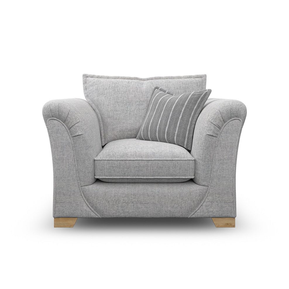 Milldale Armchair in  Milo Silver Fabric with Grey Scatters 4