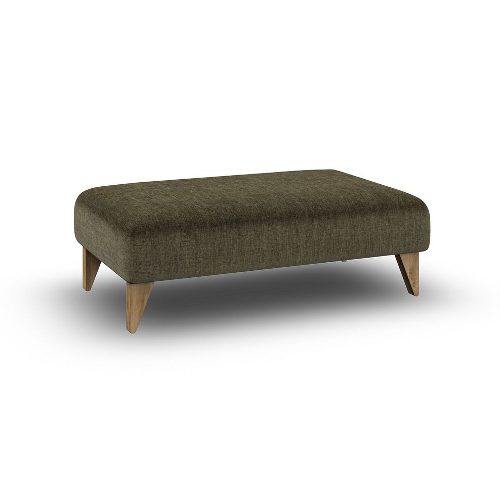 Milldale Footstool in Garda Seaweed Fabric 1