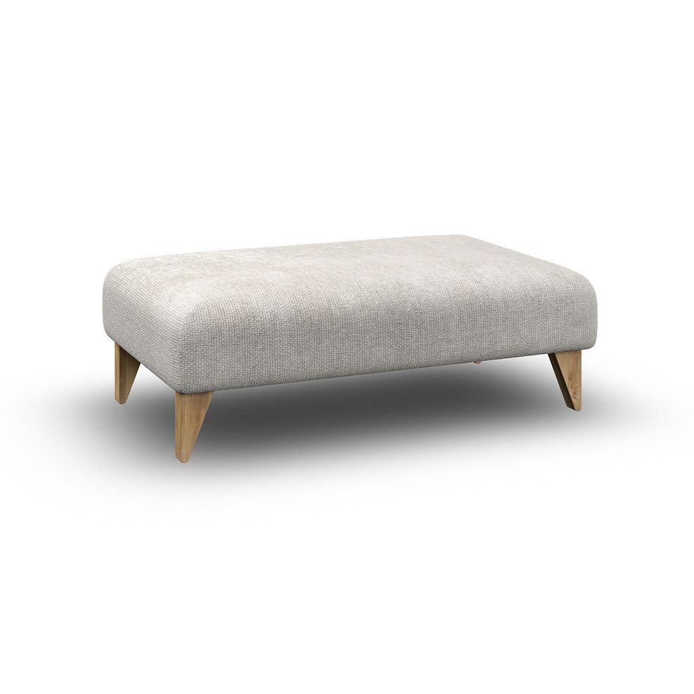 Milldale Footstool in  Milo Ivory Fabric 1