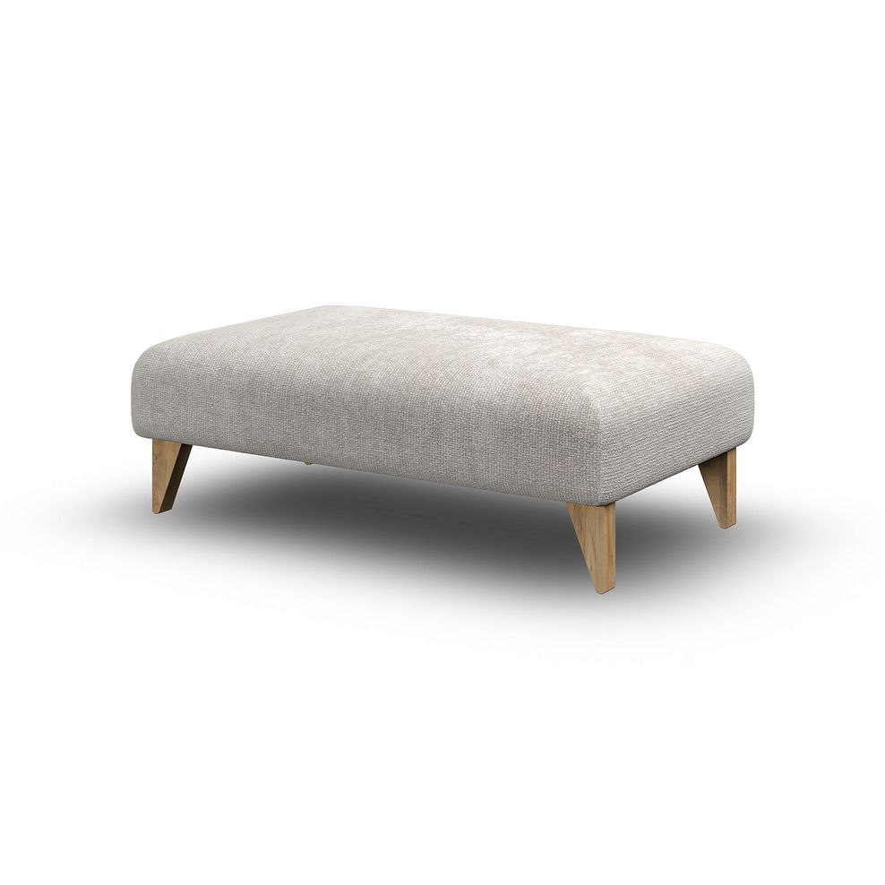 Milldale Footstool in  Milo Ivory Fabric 3