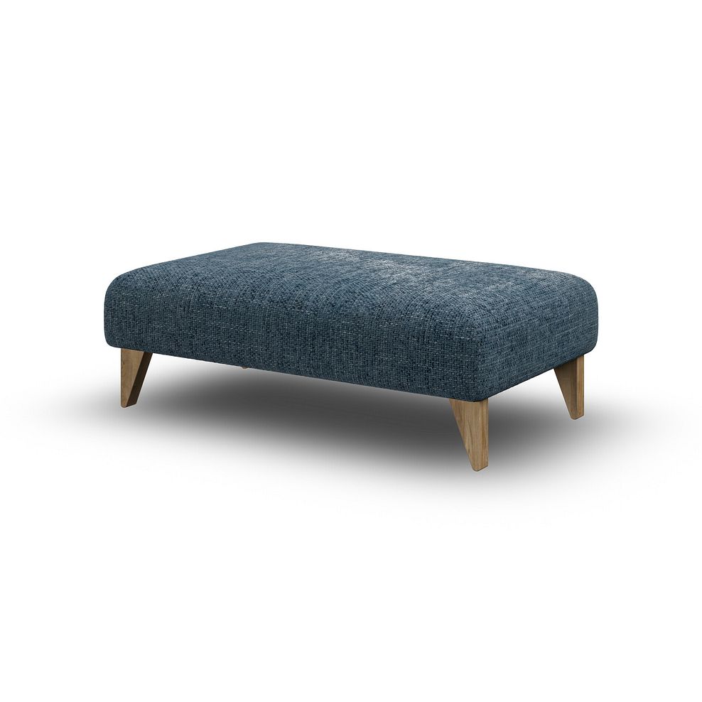 Milldale Footstool in  Milo Navy Fabric 3