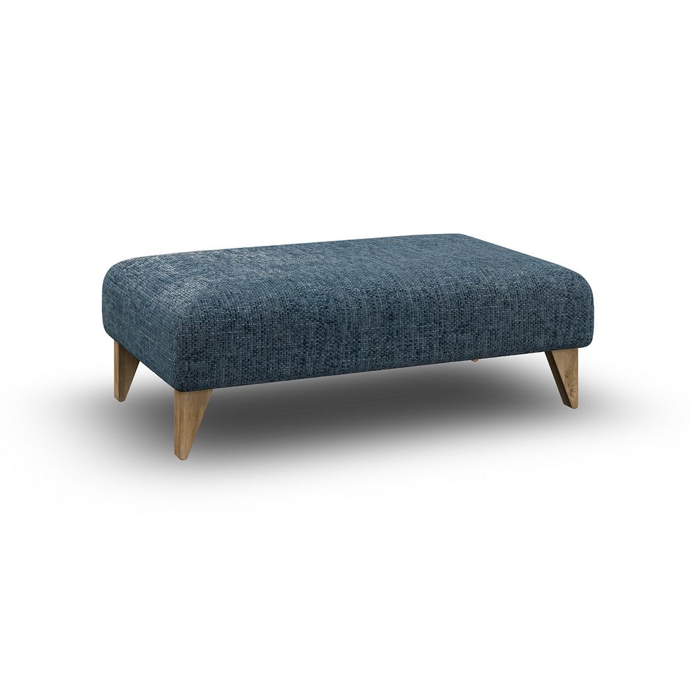 Milldale Footstool in  Milo Navy Fabric 3