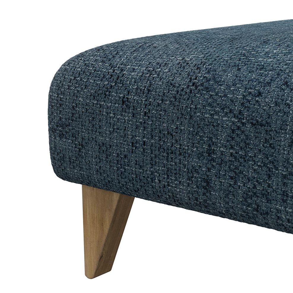 Milldale Footstool in  Milo Navy Fabric 10