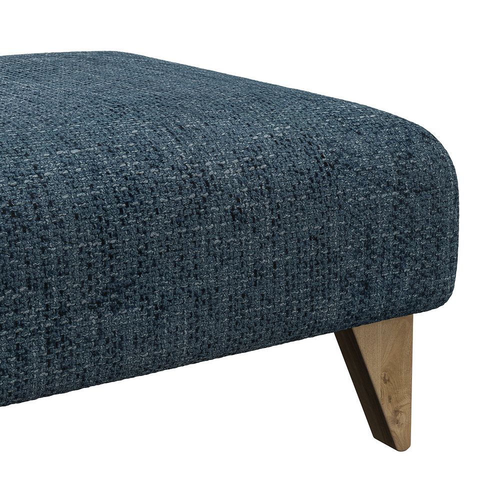 Milldale Footstool in  Milo Navy Fabric 11