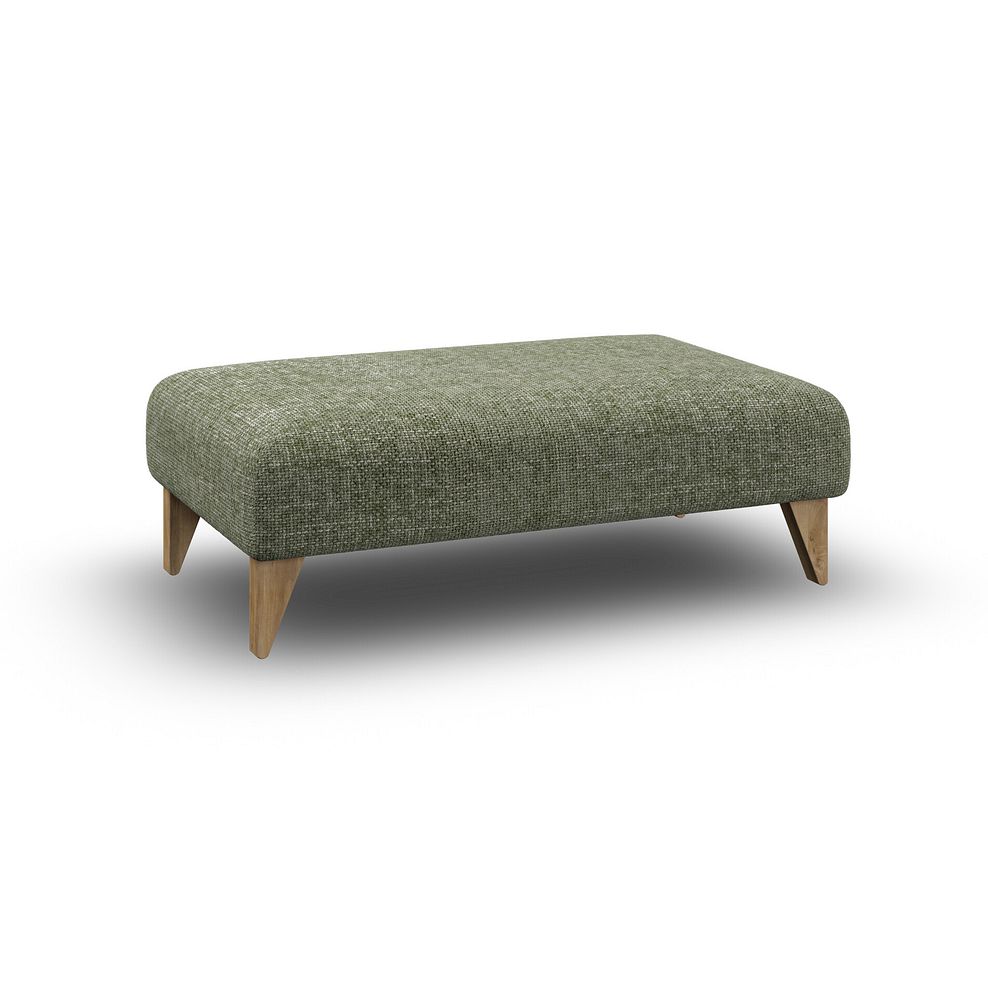 Milldale Footstool in Milo Olive Fabric 1