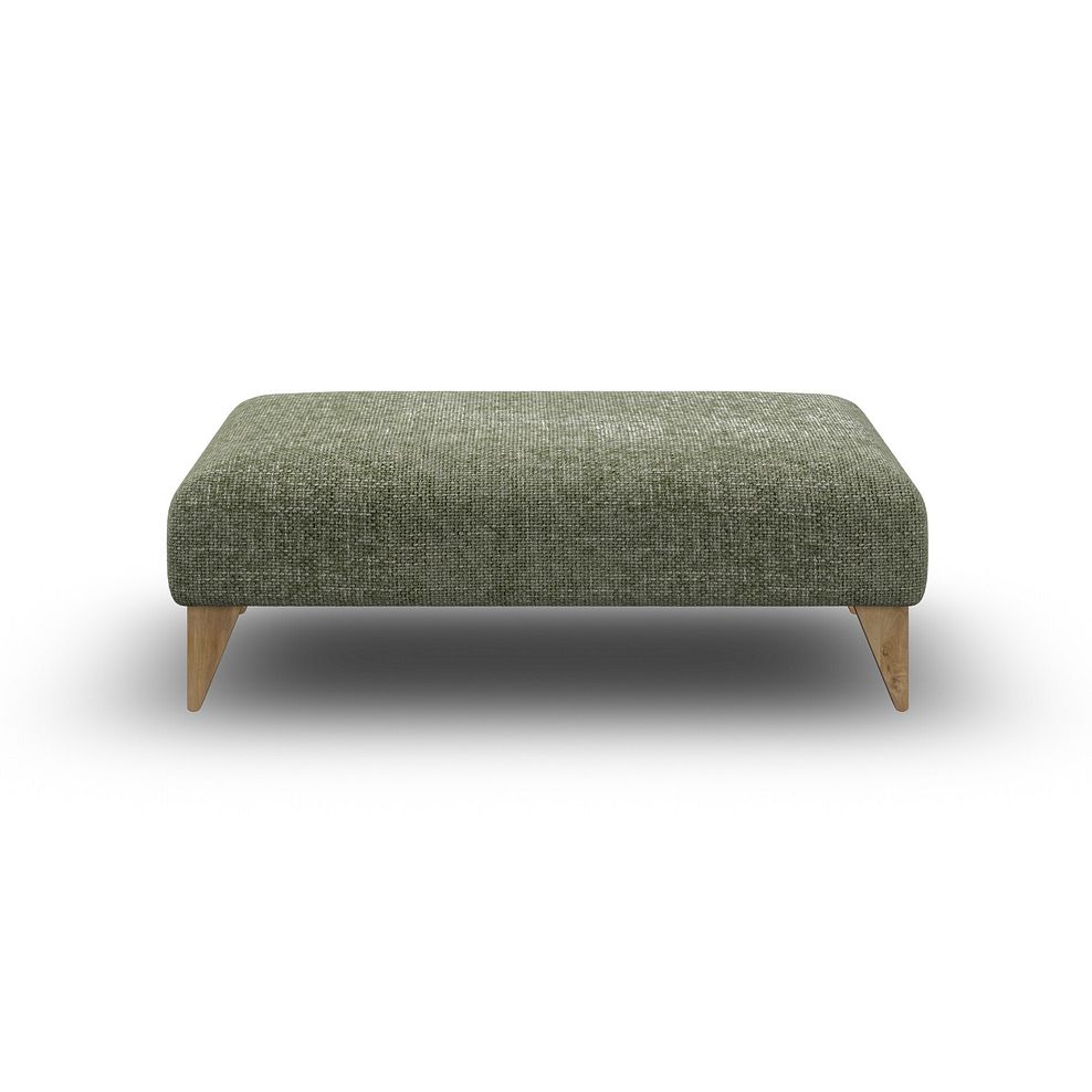 Milldale Footstool in Milo Olive Fabric 2