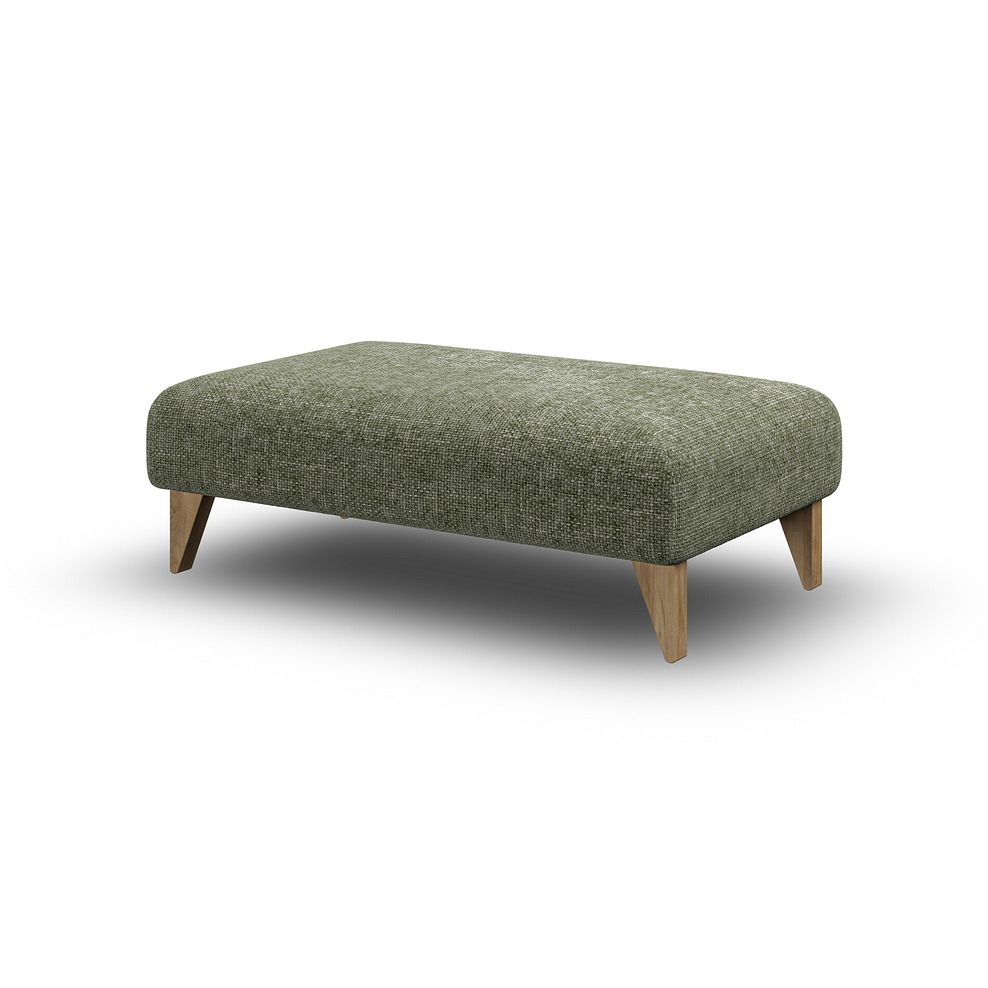 Milldale Footstool in Milo Olive Fabric 3