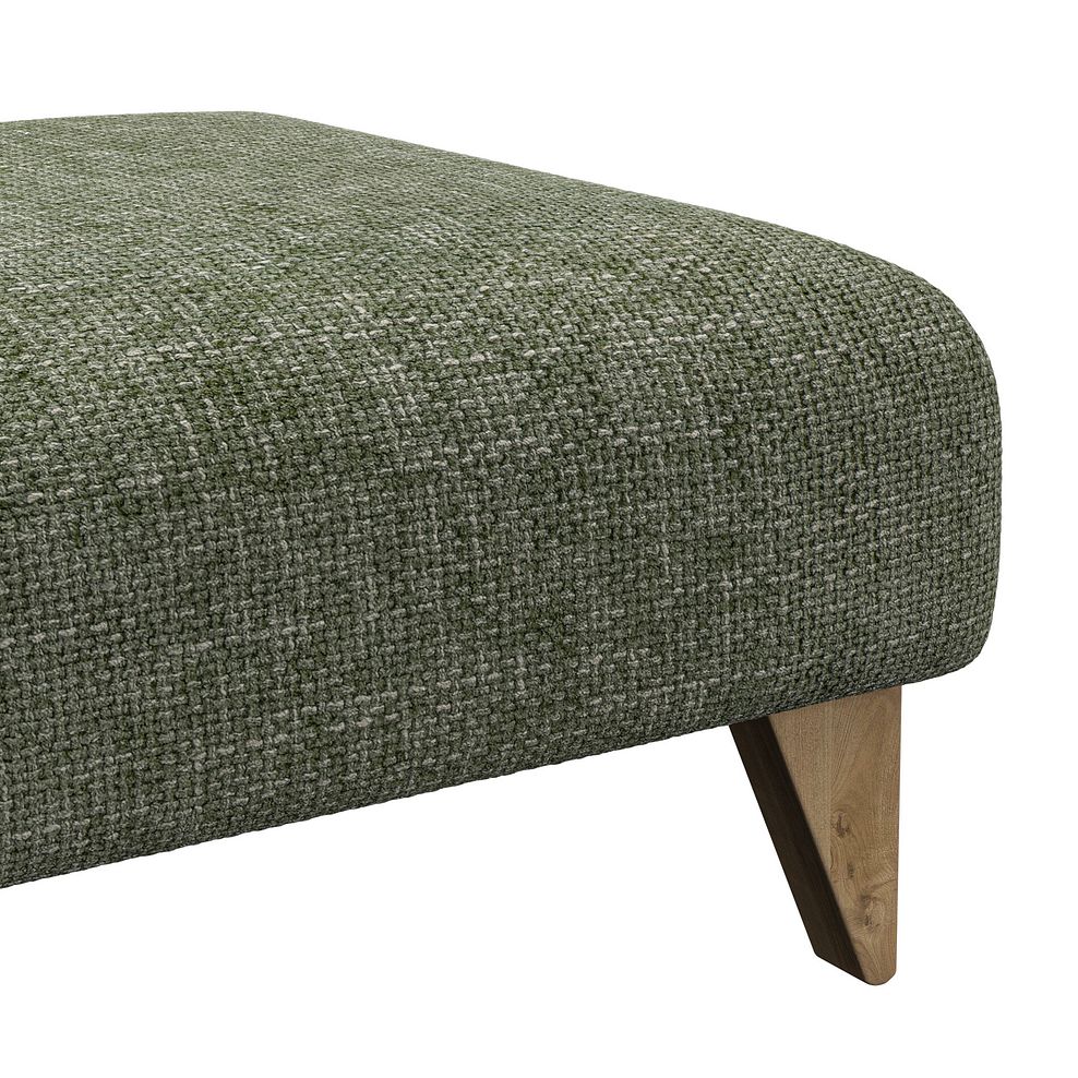 Milldale Footstool in Milo Olive Fabric 11