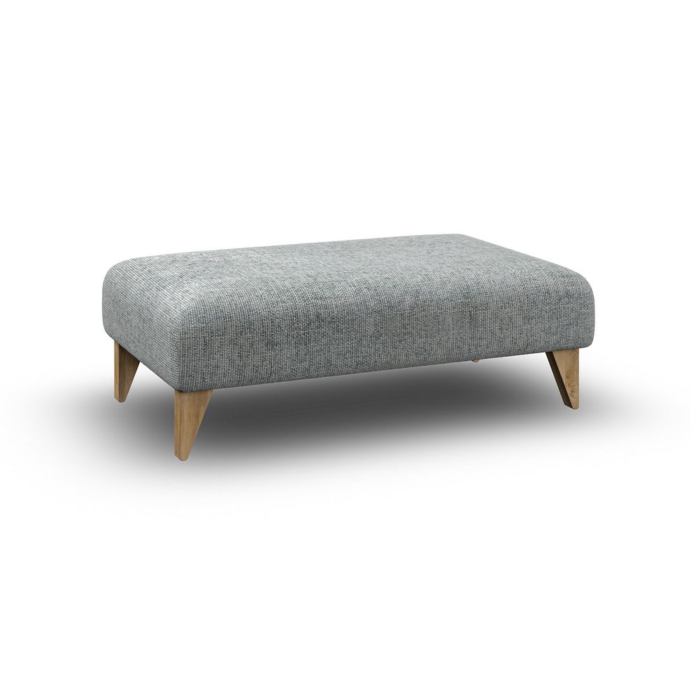 Milldale Footstool in Milo Pewter Fabric 1