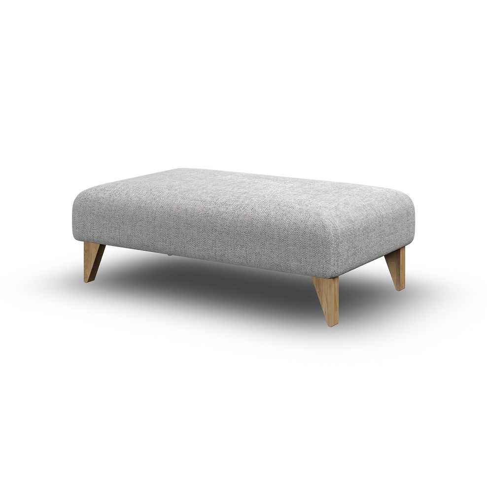 Milldale Footstool in  Milo Silver Fabric 3