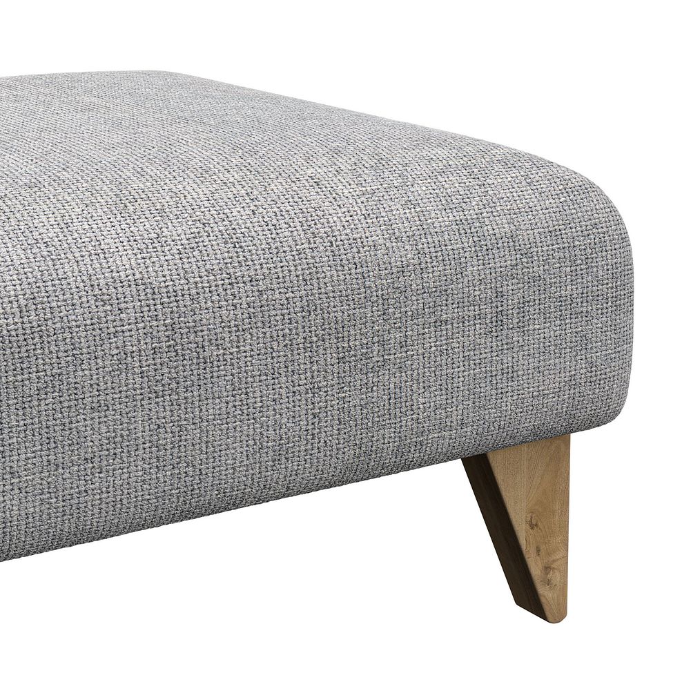 Milldale Footstool in  Milo Silver Fabric 8