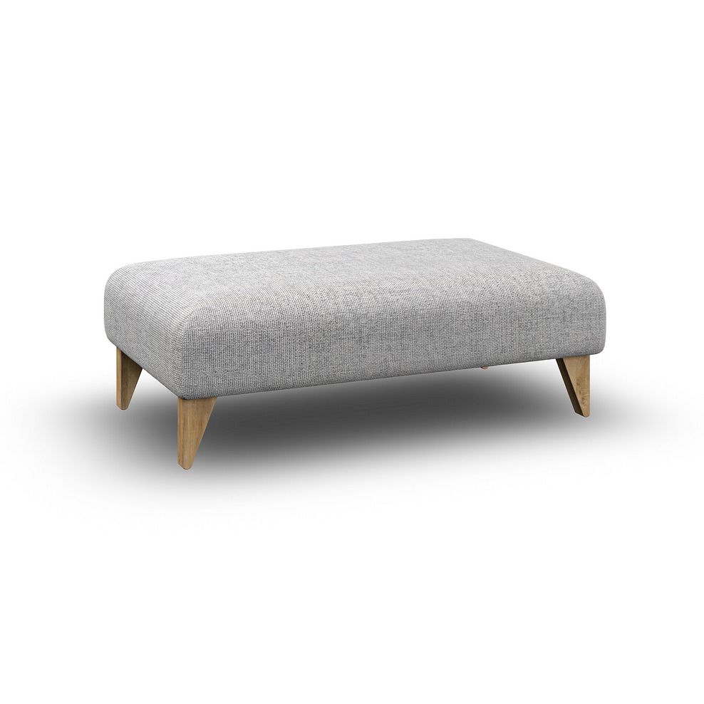Milldale Footstool in  Milo Silver Fabric 3