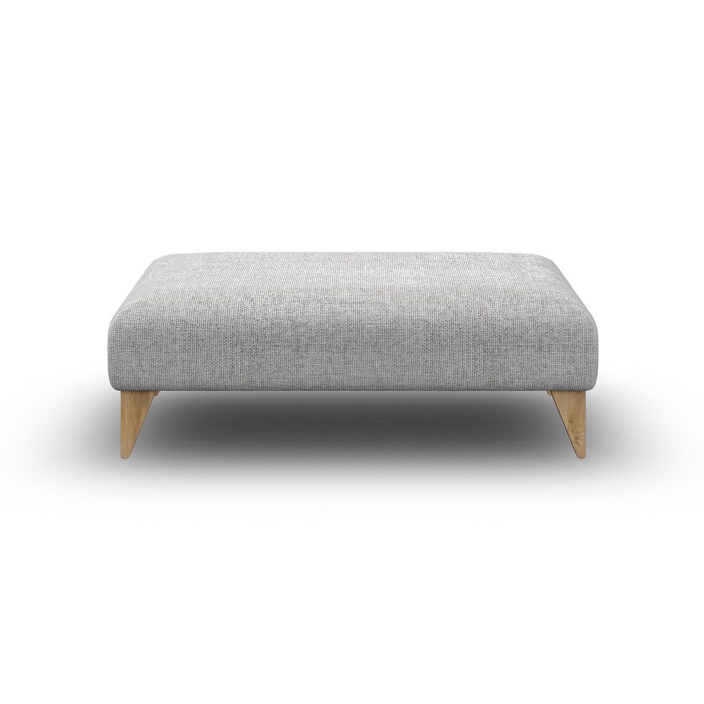 Milldale Footstool in  Milo Silver Fabric 4