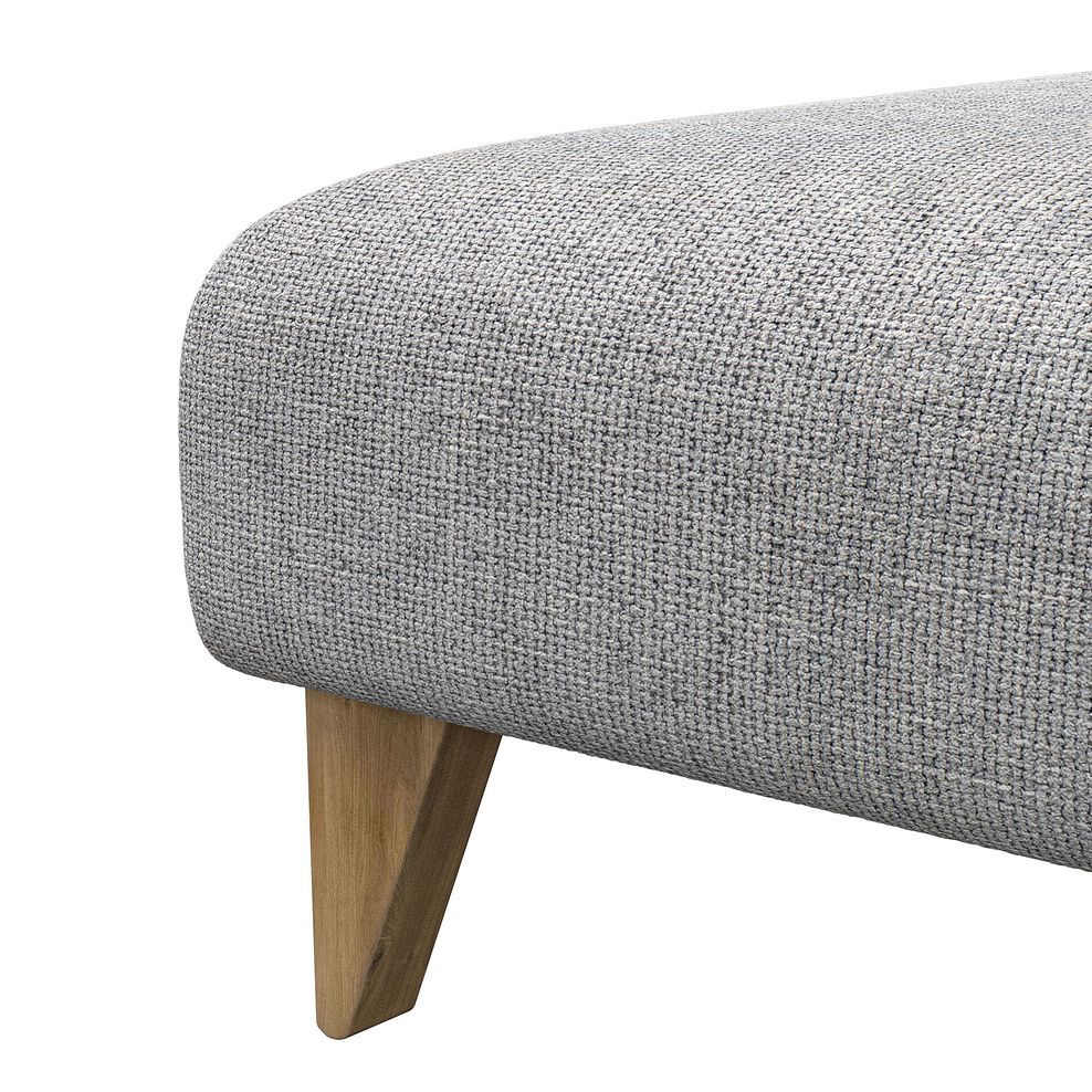 Milldale Footstool in  Milo Silver Fabric 10