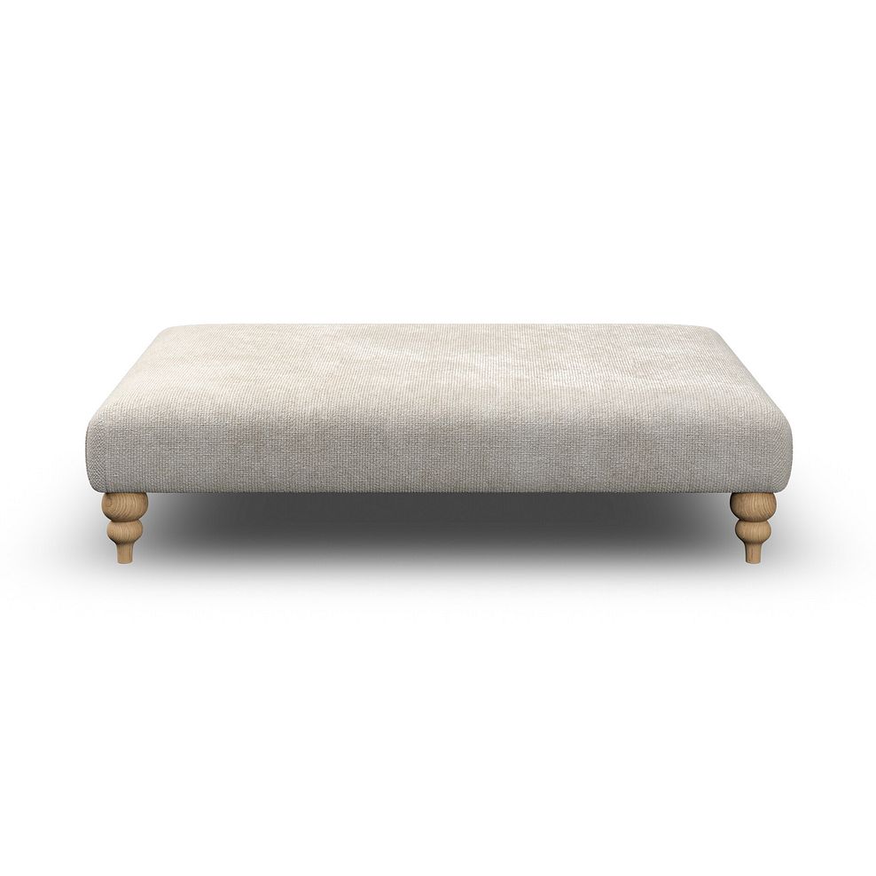 Milldale Grande Footstool in Milo Cream Fabric 2
