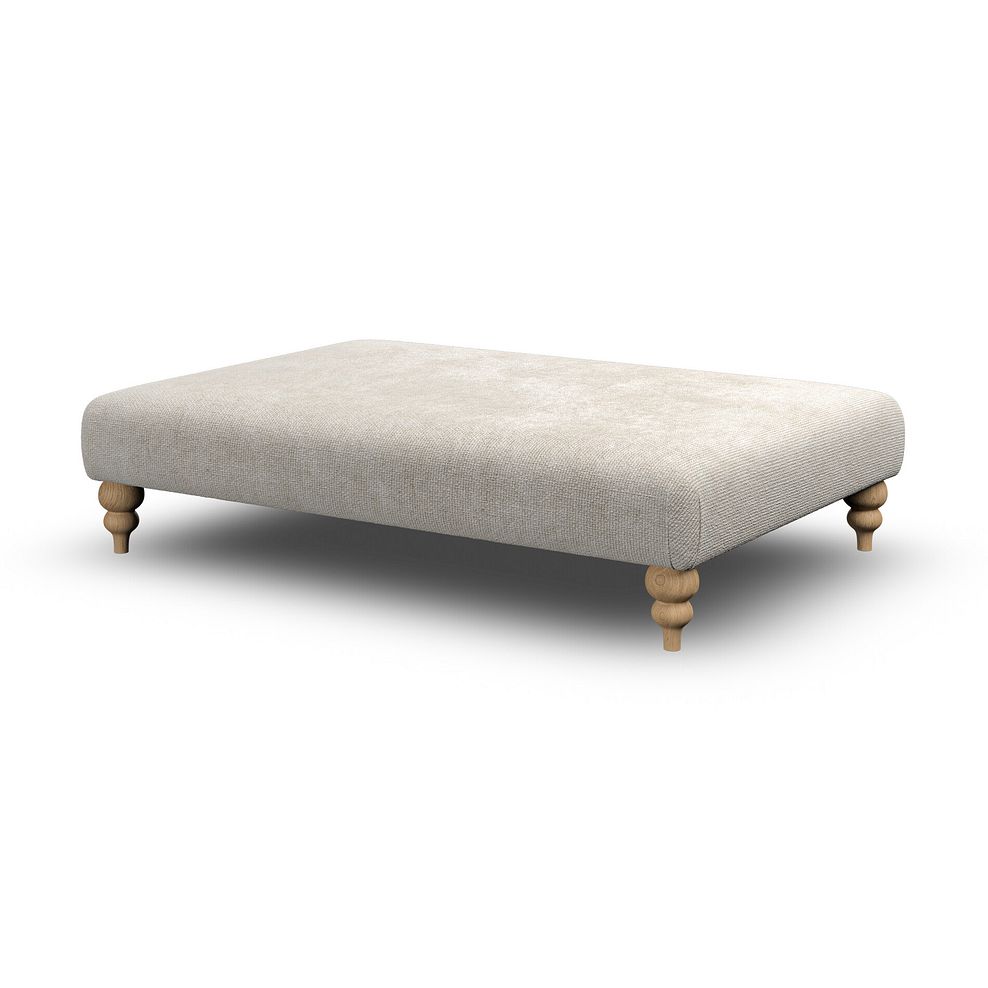 Milldale Grande Footstool in Milo Cream Fabric 3