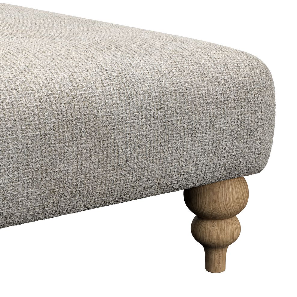 Milldale Grande Footstool in Milo Cream Fabric 7