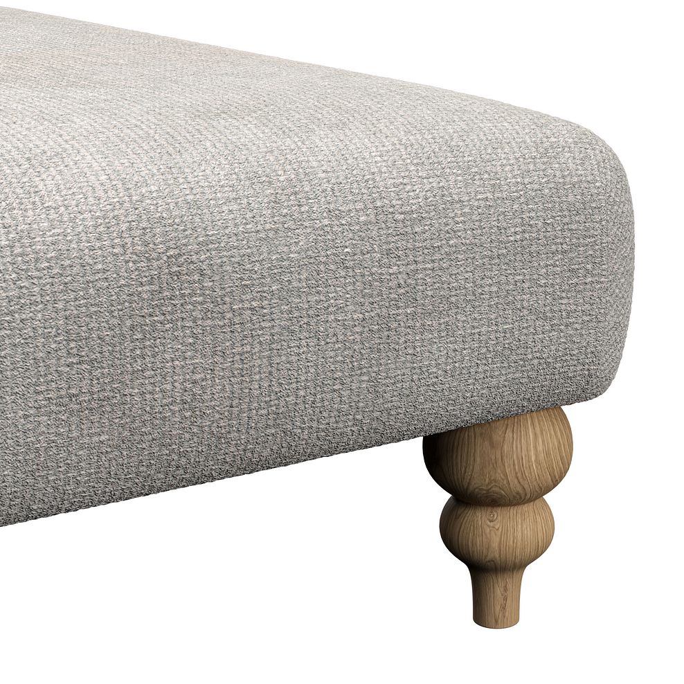 Milldale Grande Footstool in Milo Ivory Fabric 7
