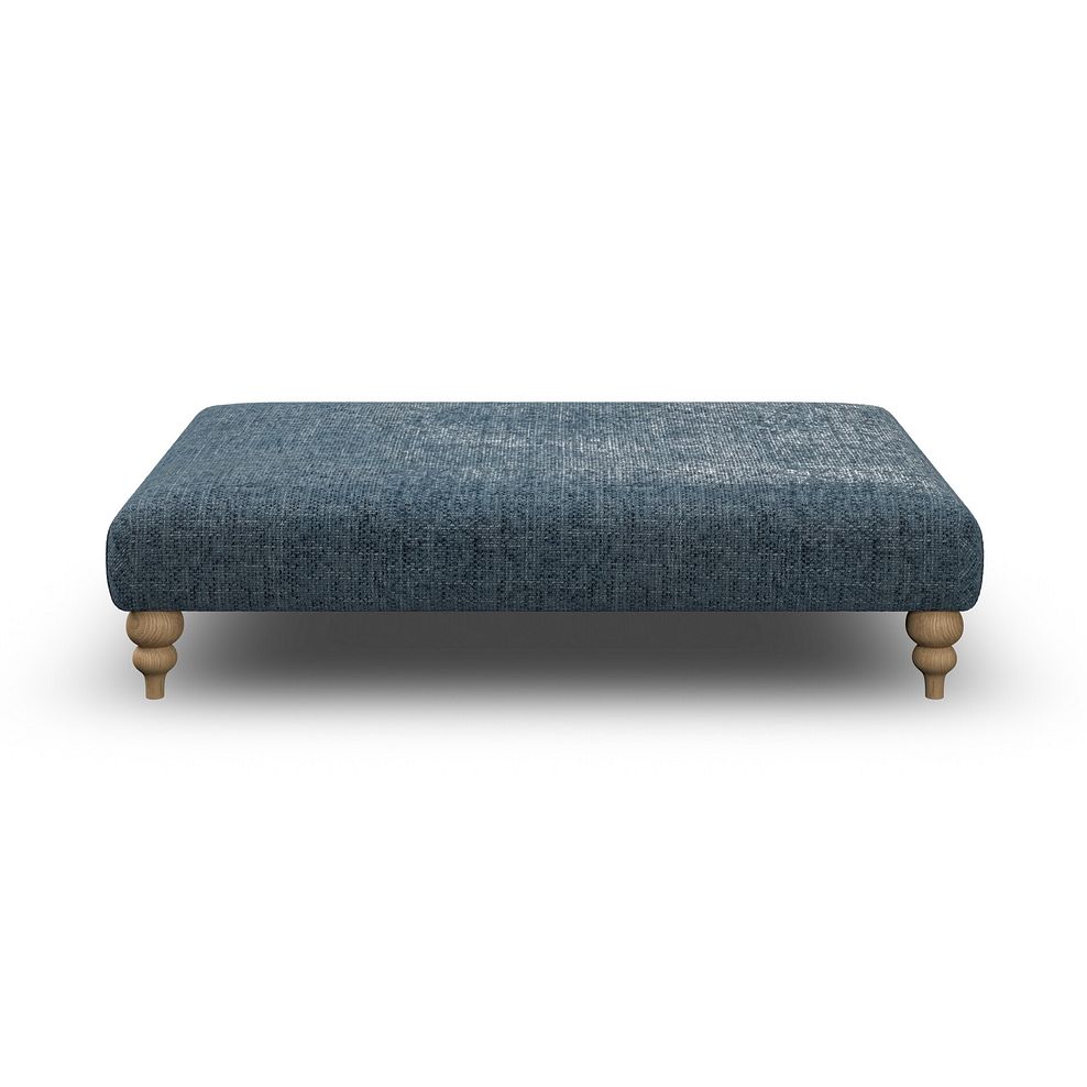 Milldale Grande Footstool in Milo Navy Fabric 2