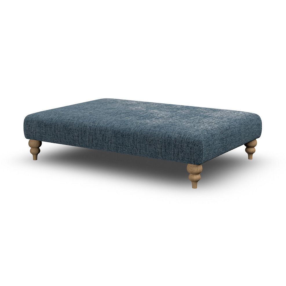 Milldale Grande Footstool in Milo Navy Fabric 3