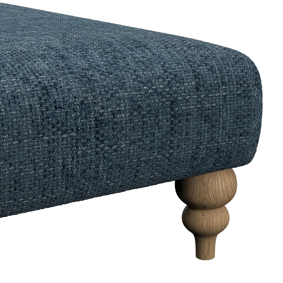 Milldale Grande Footstool in Milo Navy Fabric 7