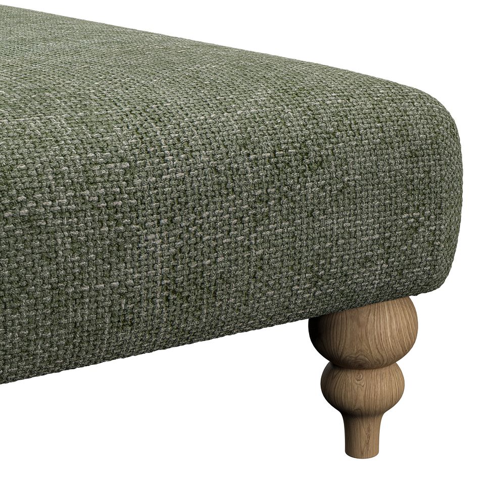Milldale Grande Footstool in Milo Olive Fabric 7