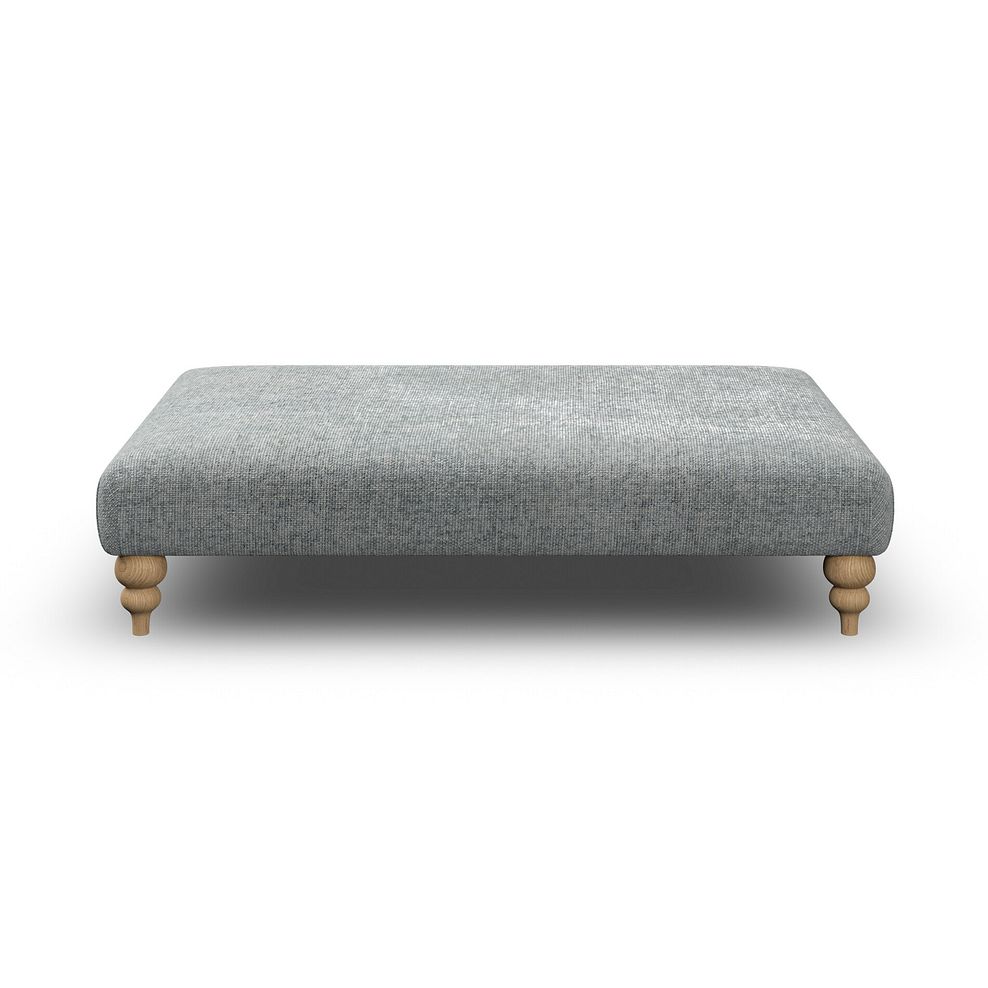 Milldale Grande Footstool in Milo Pewter Fabric 2
