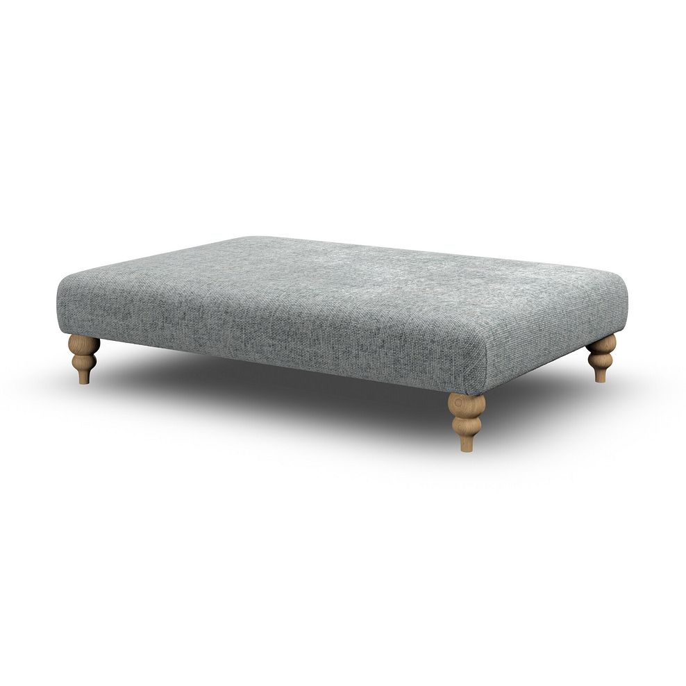 Milldale Grande Footstool in Milo Pewter Fabric 3