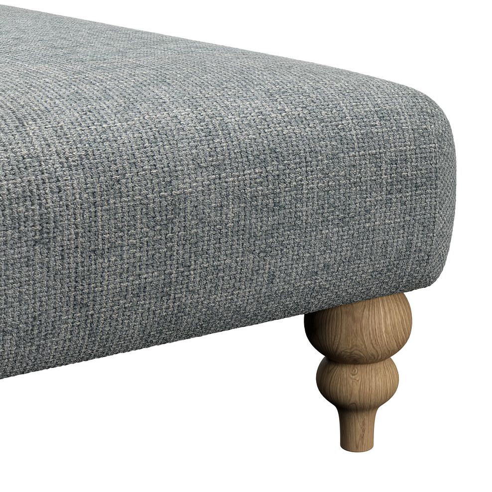 Milldale Grande Footstool in Milo Pewter Fabric 7