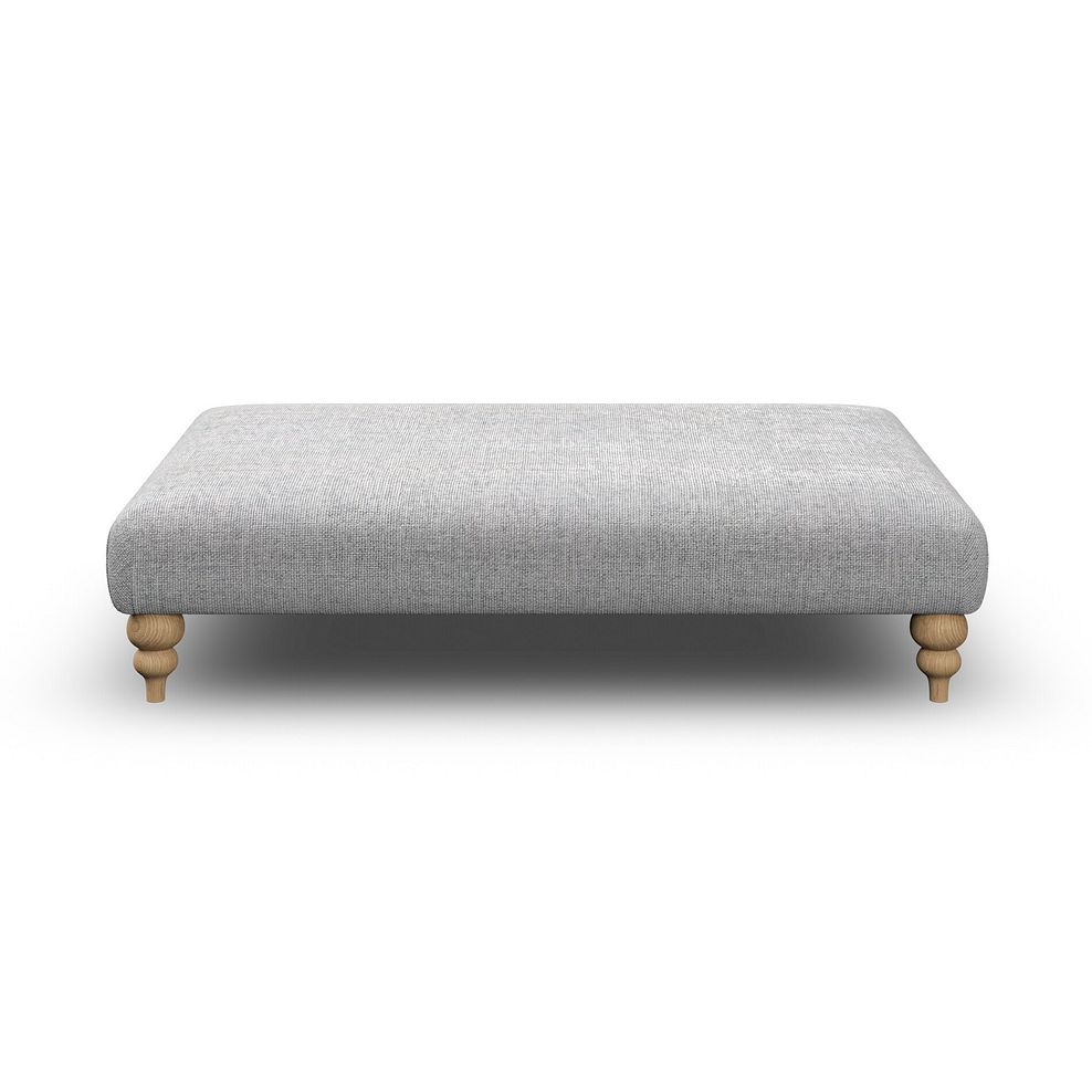 Milldale Grande Footstool in Milo Silver Fabric 2