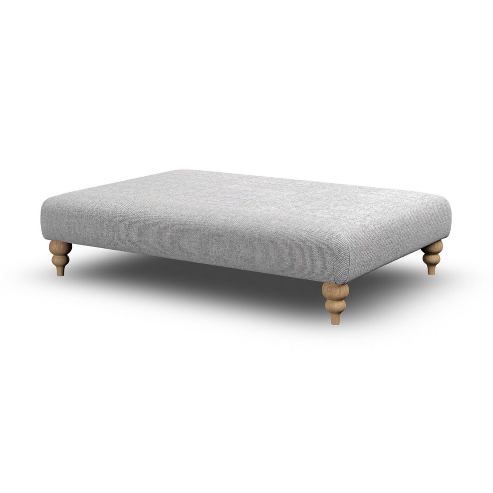 Milldale Grande Footstool in Milo Silver Fabric 3