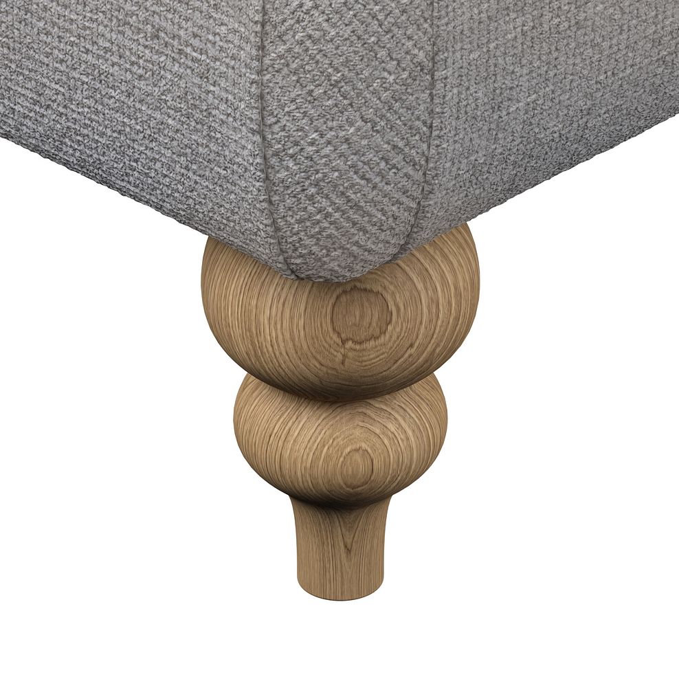 Milldale Grande Footstool in Milo Silver Fabric 5