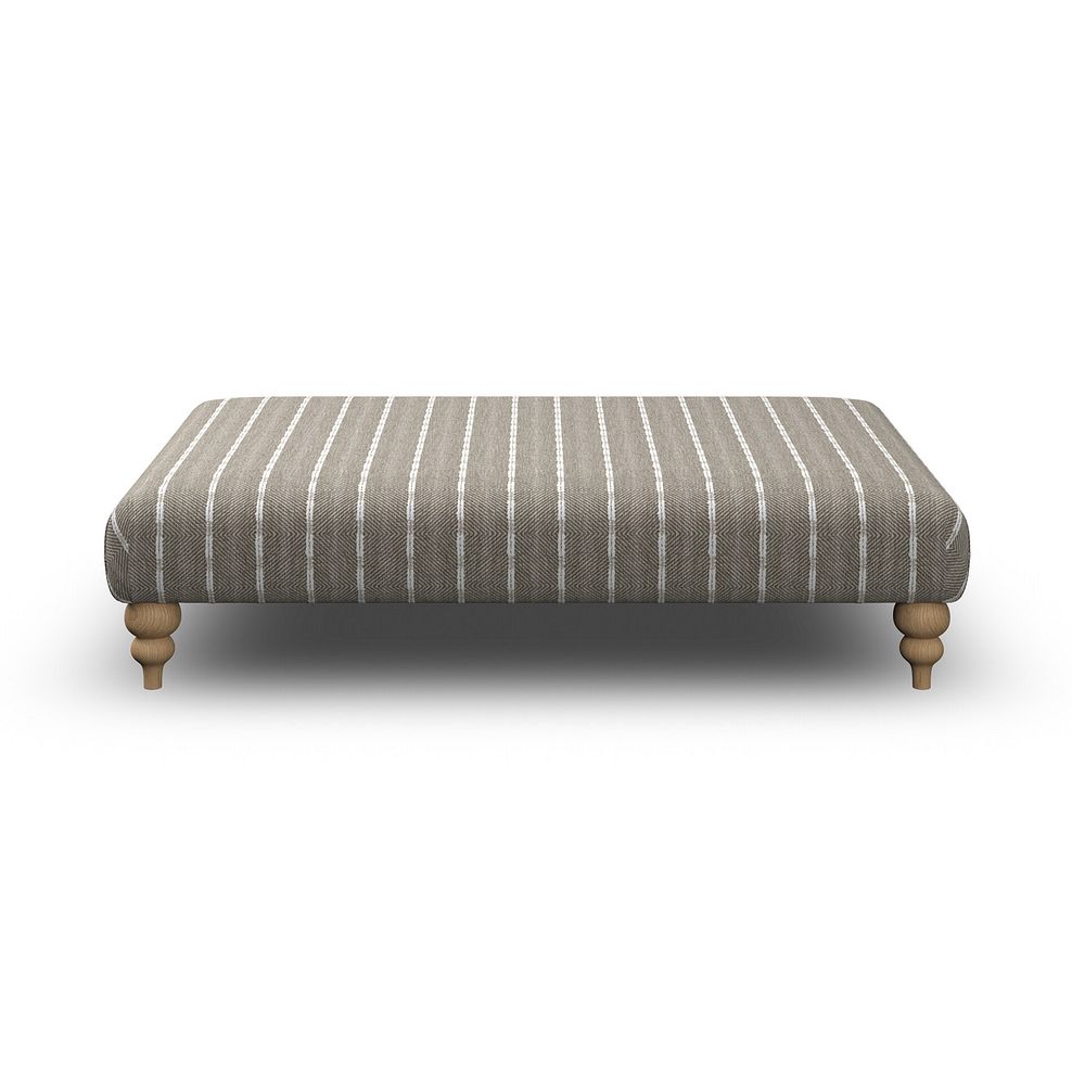 Milldale Grande Patterned Footstool in Sutton Earth Fabric 2