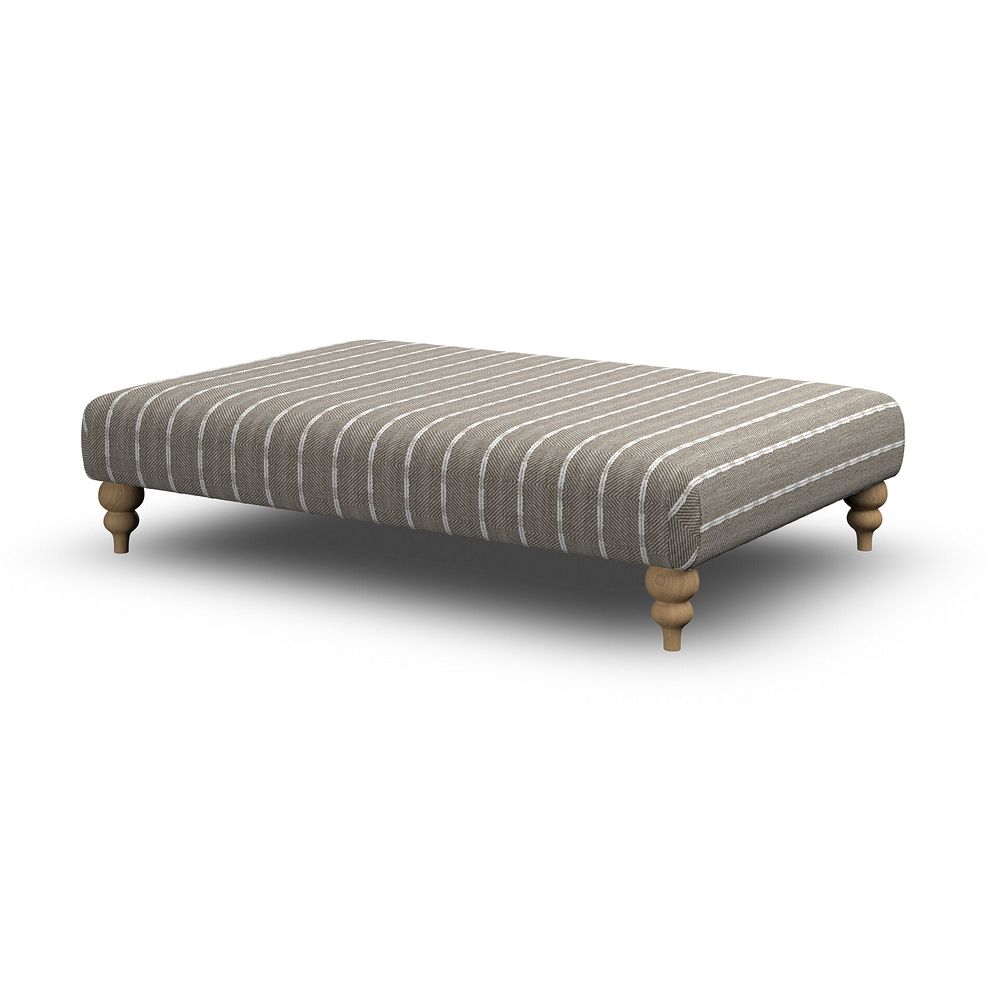 Milldale Grande Patterned Footstool in Sutton Earth Fabric 3