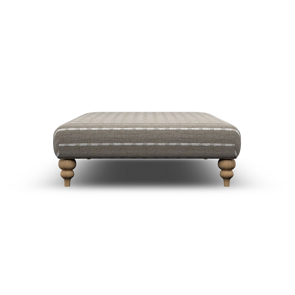 Milldale Grande Patterned Footstool in Sutton Earth Fabric 4
