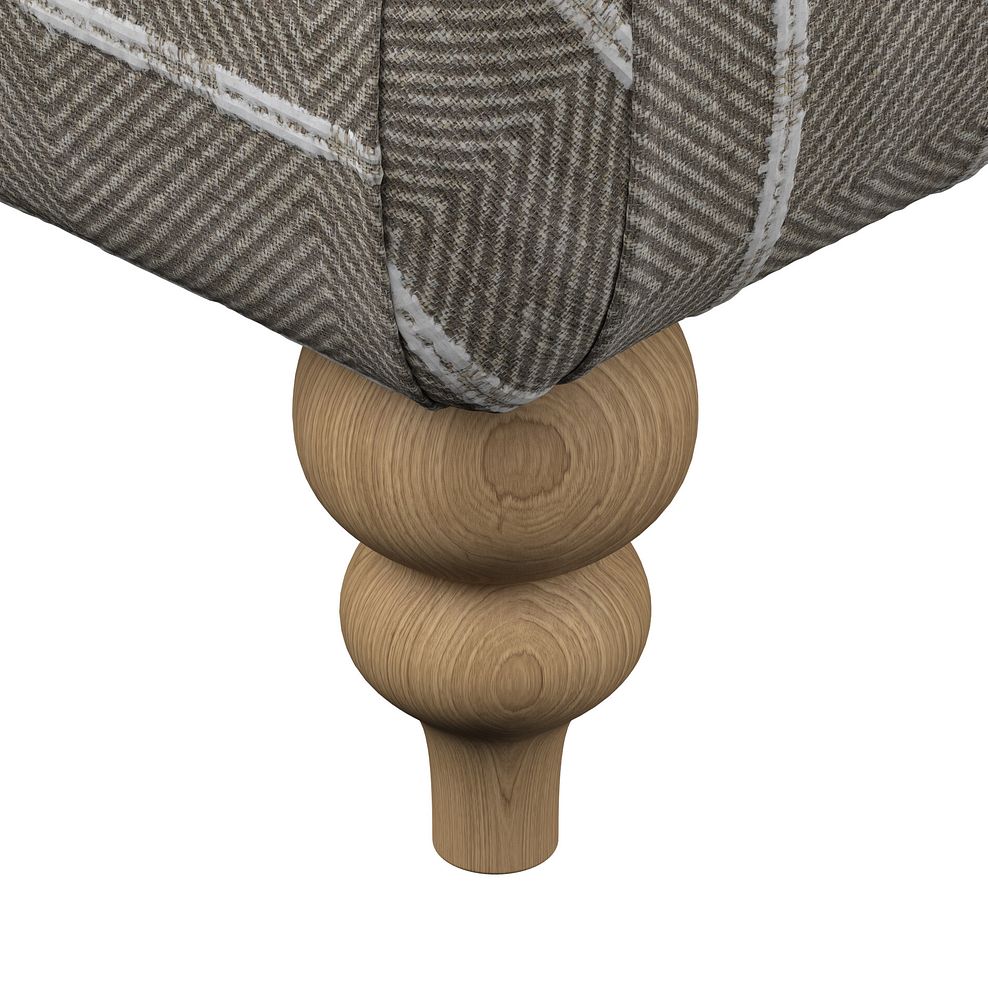 Milldale Grande Patterned Footstool in Sutton Earth Fabric 5